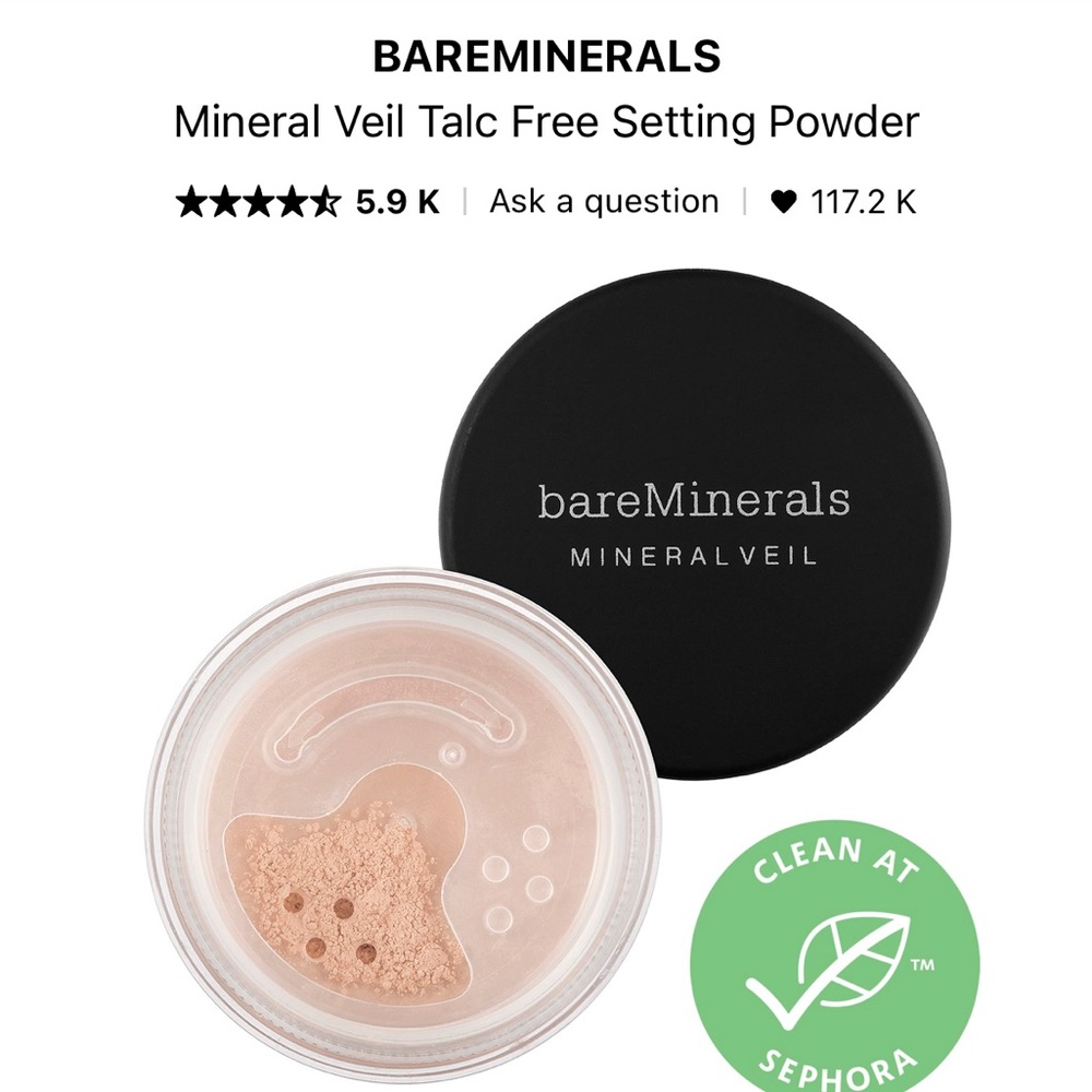 bareMinerals Mineral Veil Talc Free Setting Powder